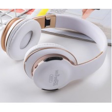 Casti Audio Sport Wireless ST17 cu FM-Mp3-Card,albe