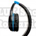 Casti cu fir microfon pliabile negru albastru