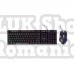 Set Tastatura si mouse gaming iluminata RGB rainbow cu fir 