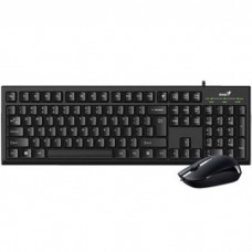 Kit wired genius usb tastatura 104 taste concave + mouse optic 1000dpi 3 butoane black Km-160 31330001413 