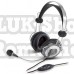 Casti genius hs-04su  cu fir standard utilizare multimedia microfon pe brat noise canceling conectare prin jack 3.5 mm x 2 negru& argintiu 