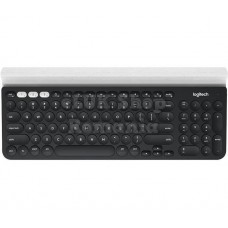 Tastatura logitech wireless &amp; bluetooth multimedia 1 singur receiver negru &amp; argintiu K780 920-008042 