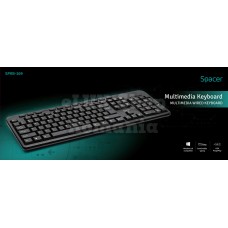 Tastatura spacer usb multimedia 104 taste + 11 taste multimedia anti-spill black Spkb-169 45504123 