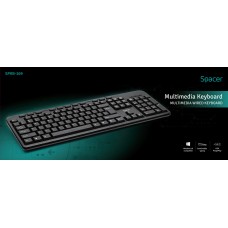 Tastatura spacer usb multimedia 104 taste + 11 taste multimedia anti-spill black Spkb-169 45504123 