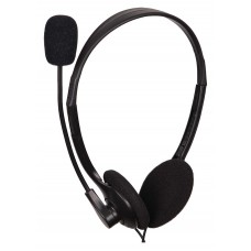 Casti gembird cu fir standard utilizare multimedia call center microfon pe brat conectare prin jack 3.5 mm x 2 negru mhs-123 