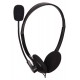 Casti gembird cu fir standard utilizare multimedia call center microfon pe brat conectare prin jack 3.5 mm x 2 negru mhs-123 
