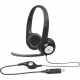 Casti logitech h390  cu fir standard utilizare multimedia call center microfon pe brat conectare prin usb 2.0 negru 