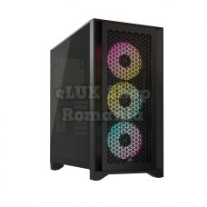 Carcasa Corsair iCUE 4000D RGB Airflow Mid-Tower fara sursa ATX Negru